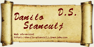 Danilo Stančulj vizit kartica